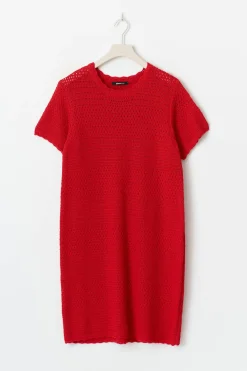 Knitted crochet t-shirt dress