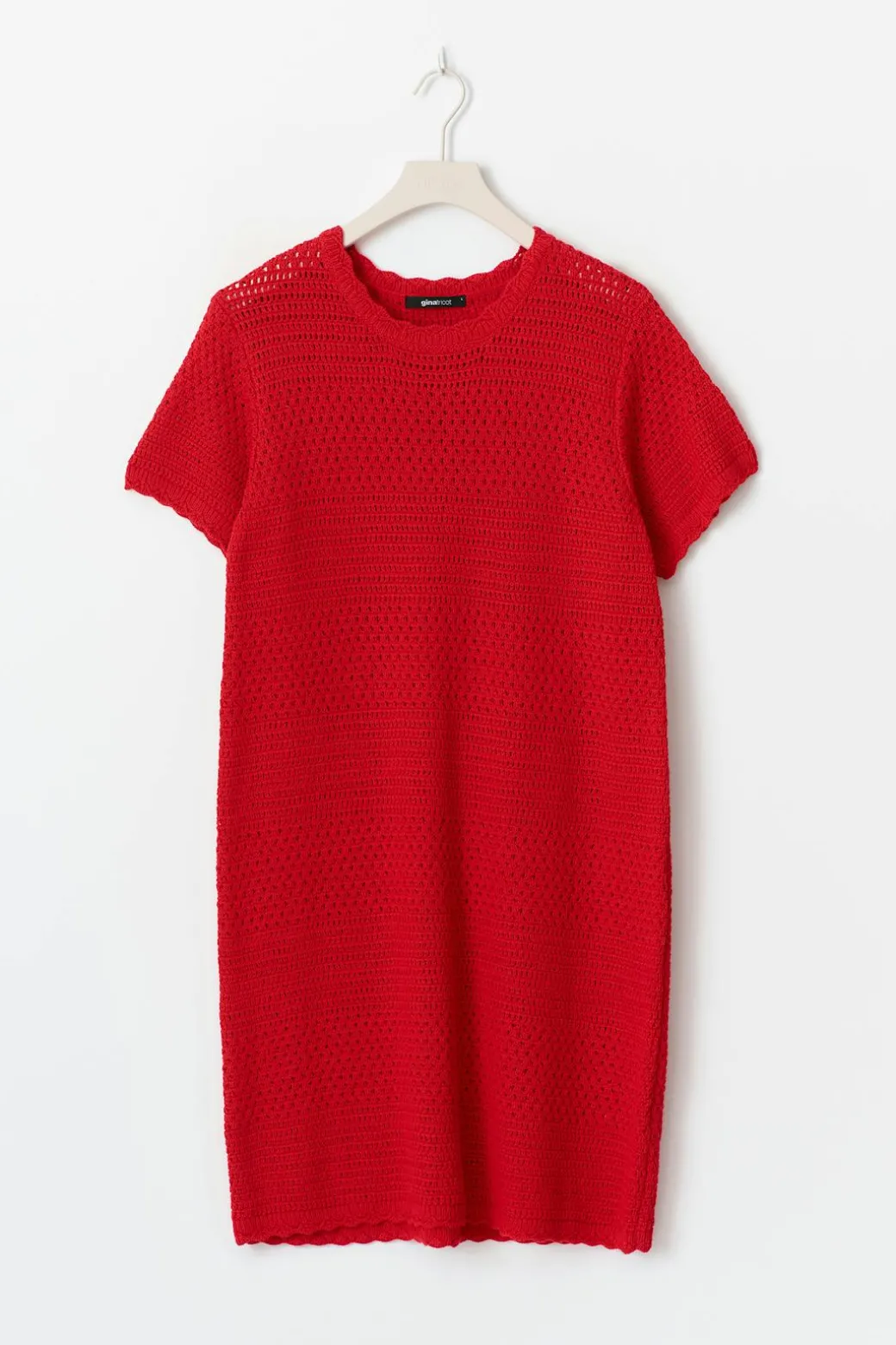 Knitted crochet t-shirt dress