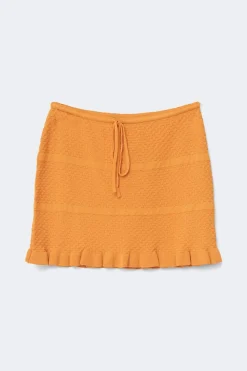 Knitted frill skirt