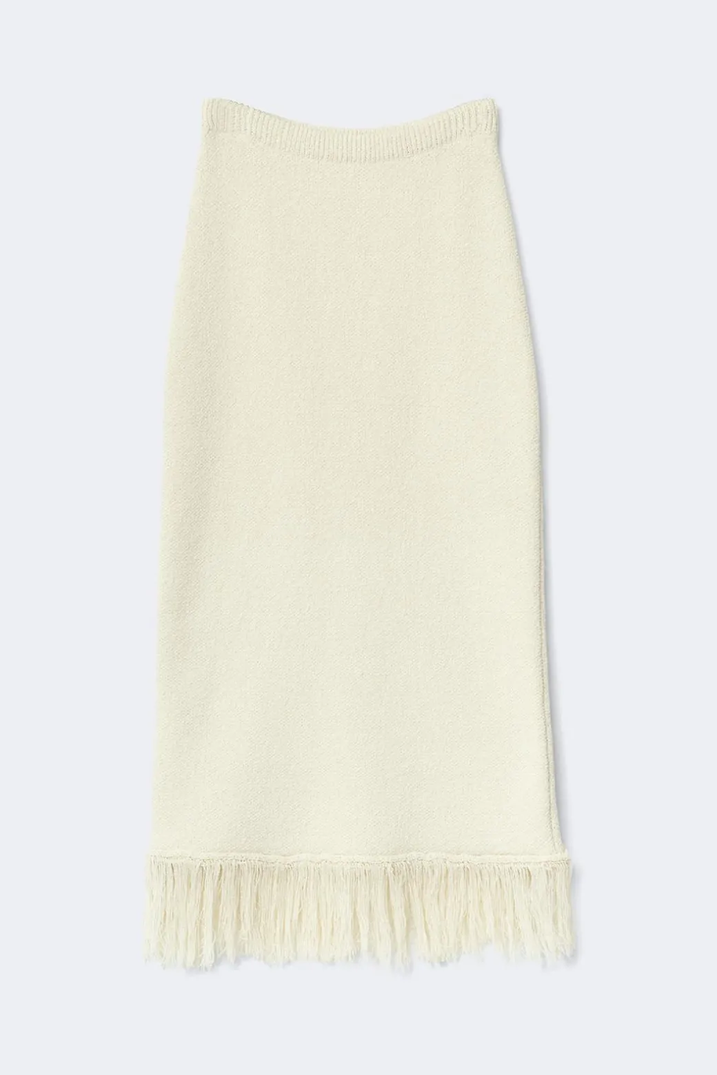 Knitted fringe skirt
