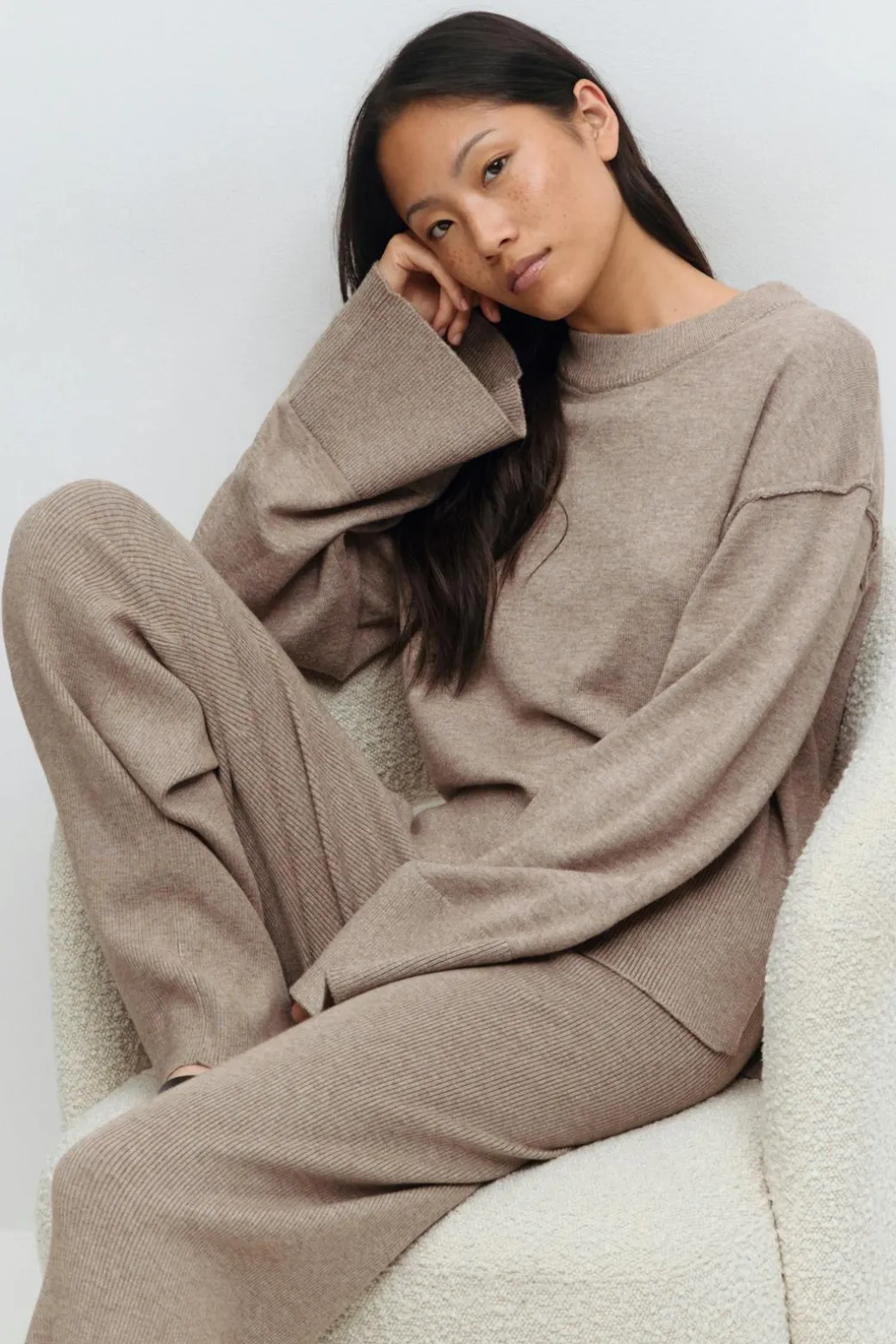 Knitted loungewear sweater