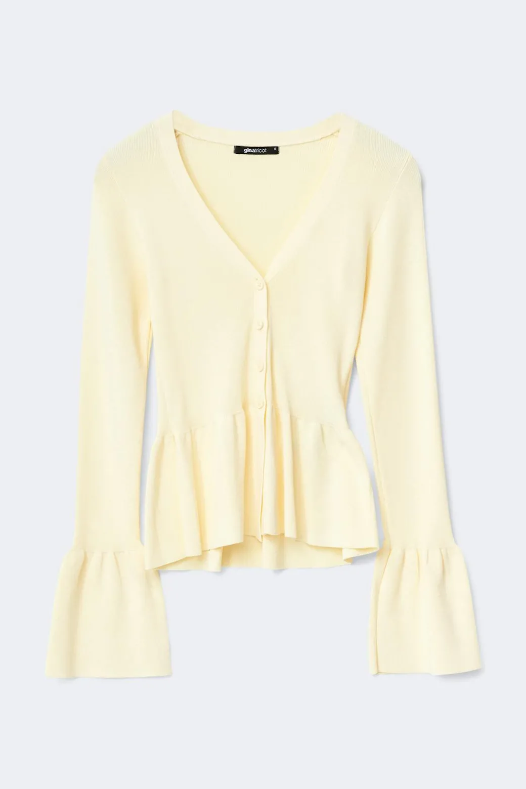 Knitted peplum cardigan