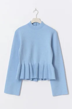 Knitted peplum top