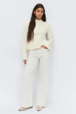 Knitted peplum top