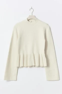 Knitted peplum top