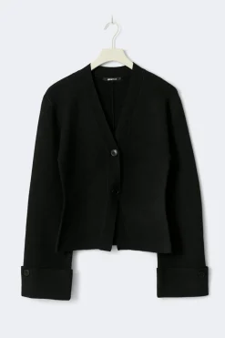 Knitted sculptured cardigan