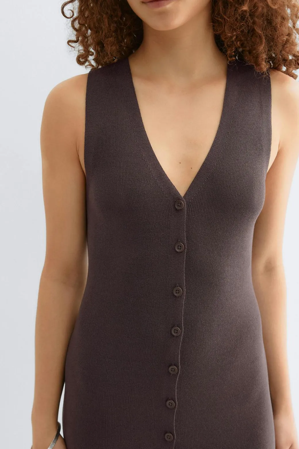 Knitted vest dress