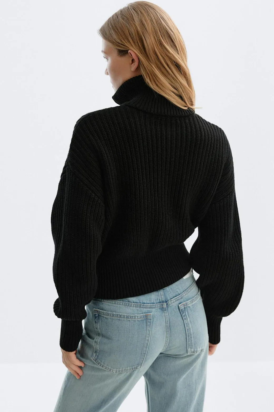 Knitted zip cardigan