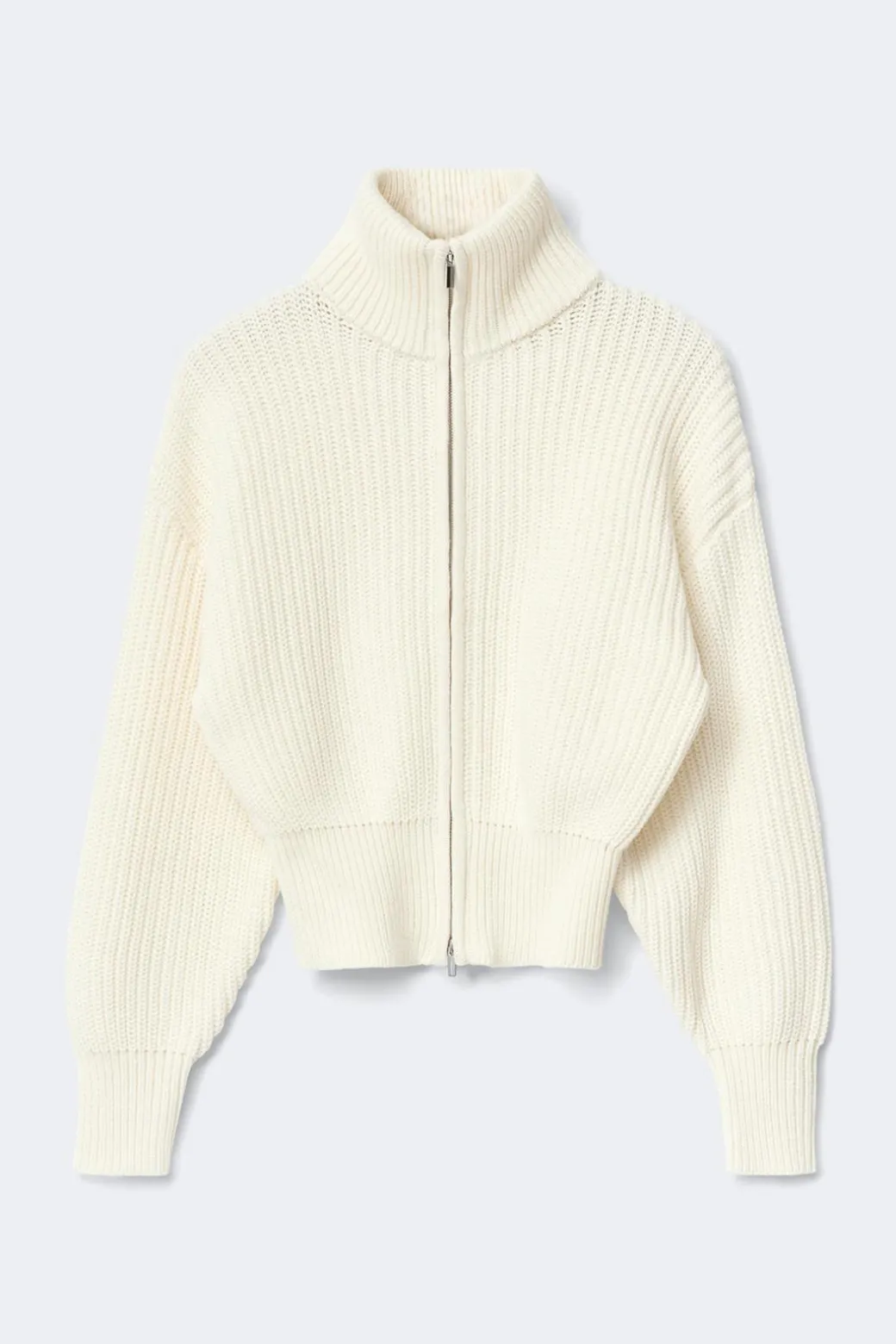 Knitted zip cardigan