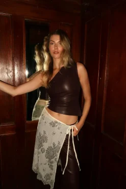 Lace apron skirt
