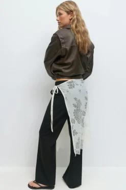 Lace apron skirt