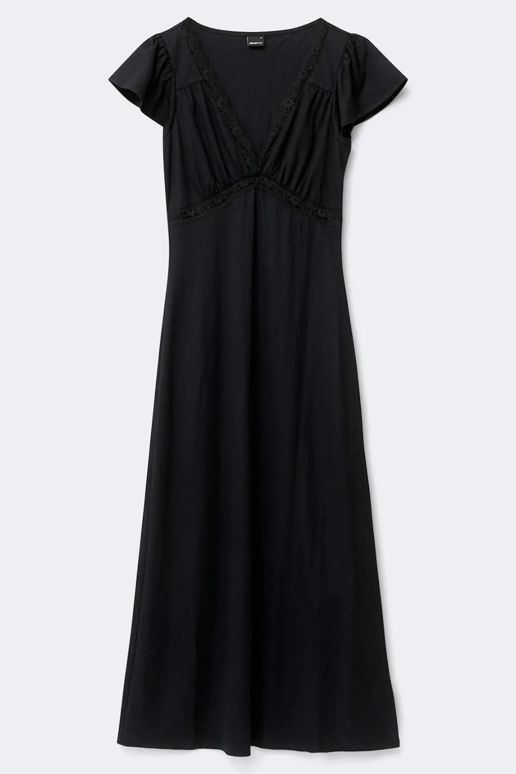 Lace detail midi dress