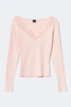 Lace detail top