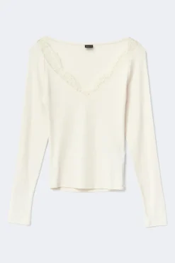 Lace detail top