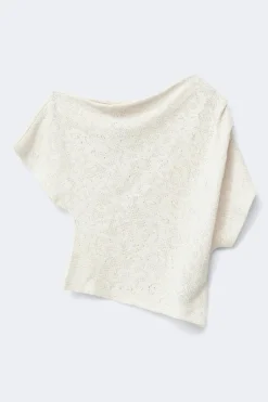 Lace dropped shoulder top