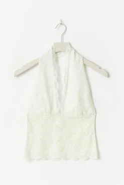 Lace halterneck top