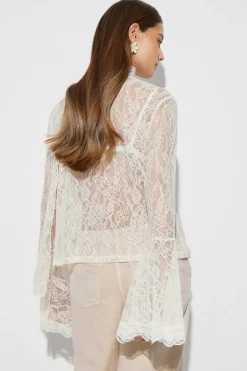 Lace long sleeve top