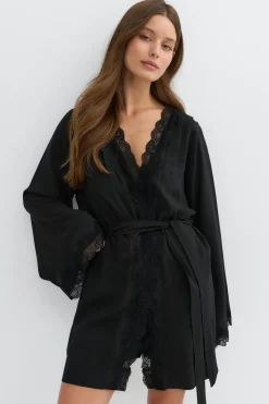 Lace loungewear robe