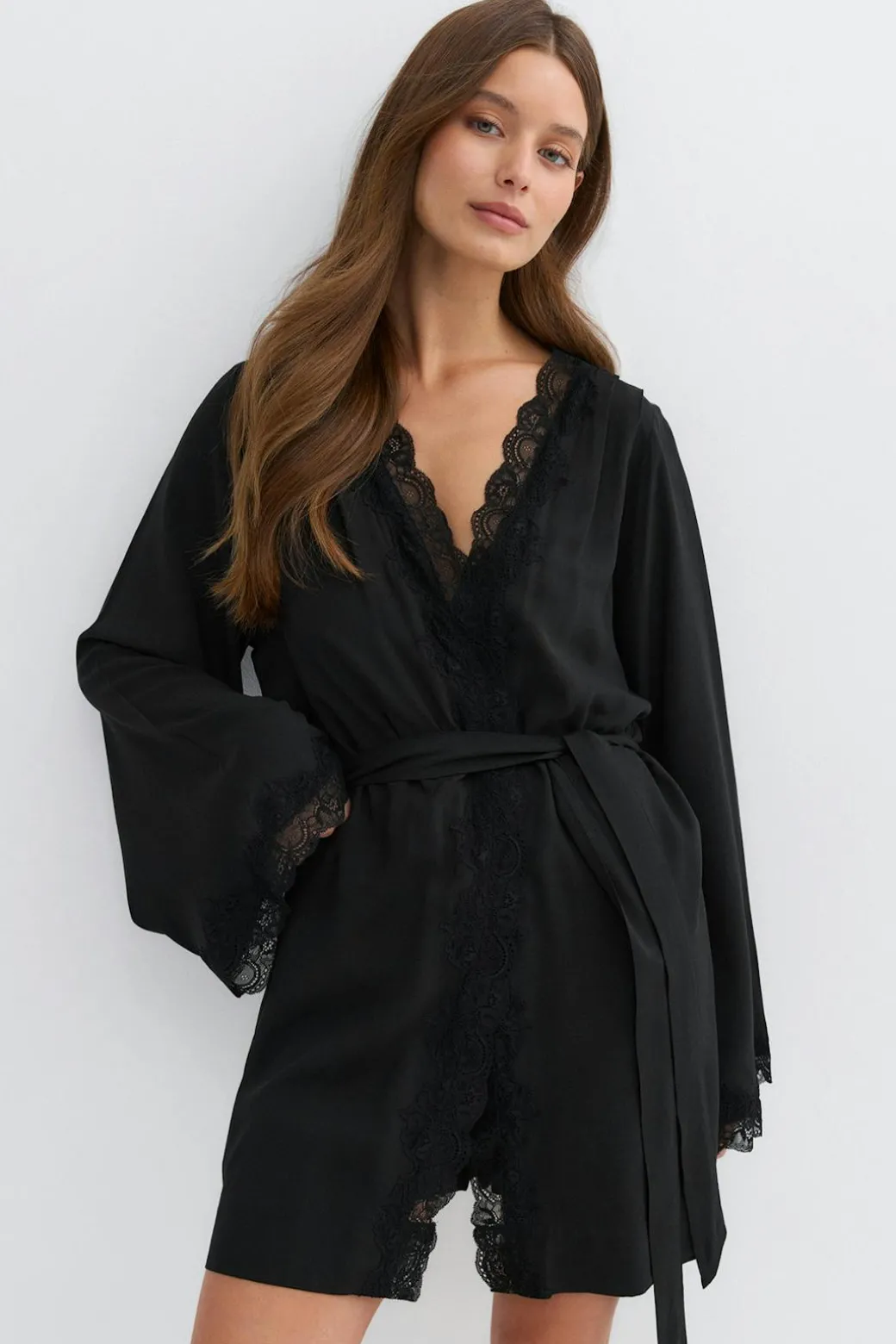 Lace loungewear robe