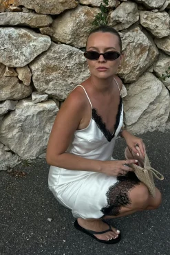 Lace midi skirt