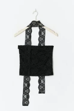 Lace scarf top