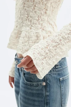 Lace v-neck top
