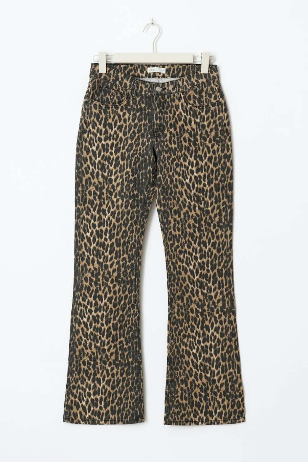 Leopard bootcut jeans