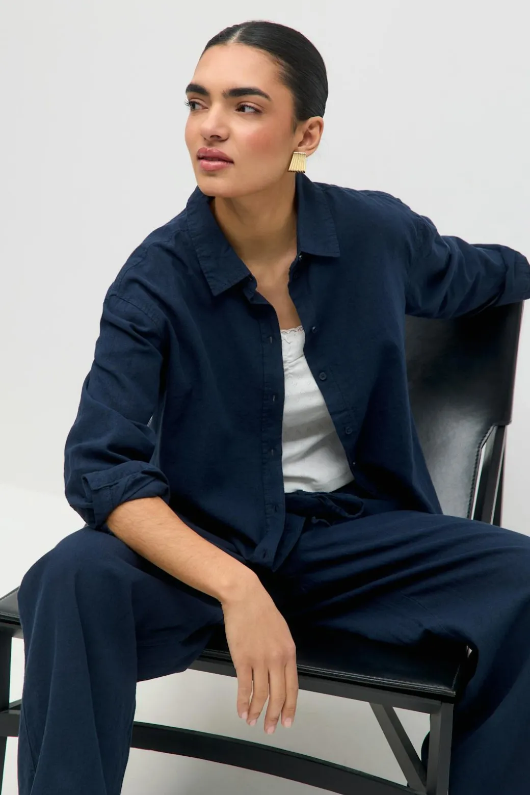 Linen blend shirt