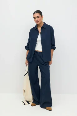 Linen blend shirt
