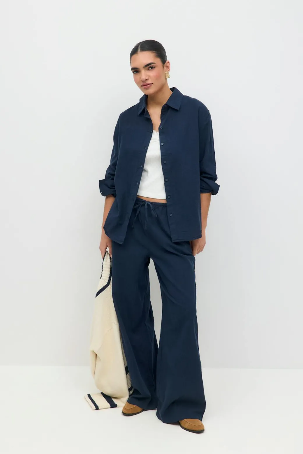 Linen blend shirt