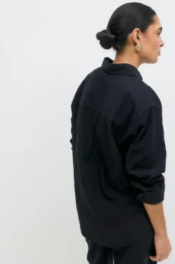 Linen blend shirt