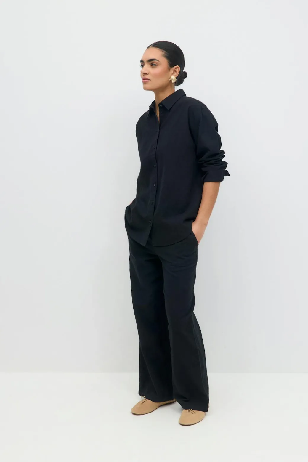 Linen blend shirt