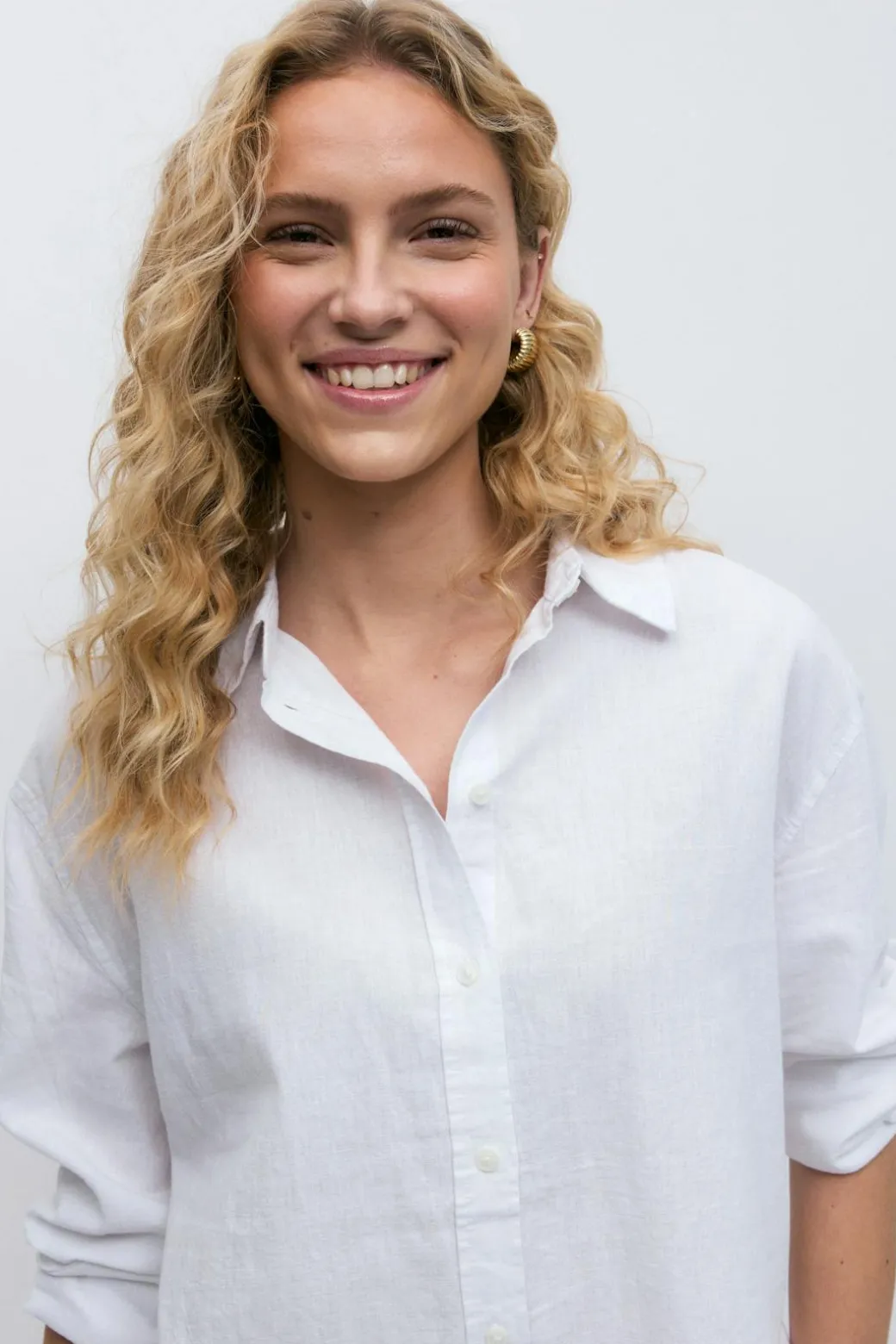 Linen blend shirt