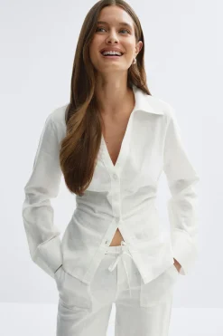Linen blend shirt