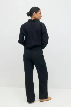 linen blend trousers