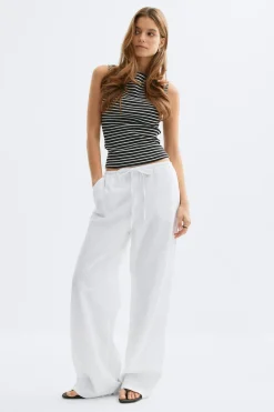 linen blend trousers