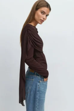 Long sleeve shawl top