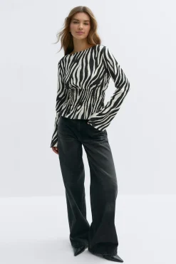 Long sleeve smock top