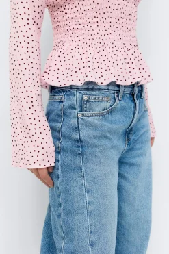 Long sleeve smock top