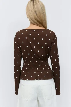 Long sleeve smock top