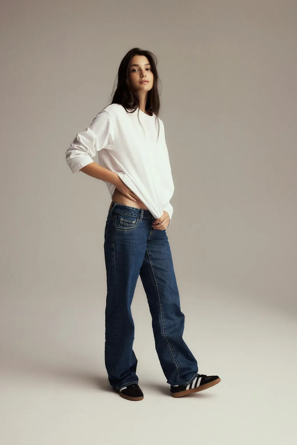 Loose fit long sleeve tee
