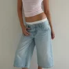 Loose n' luxe denim shorts