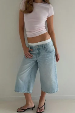 Loose n' luxe denim shorts