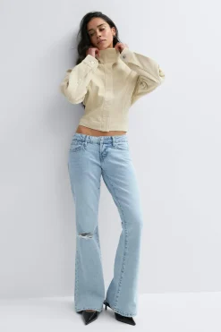 Low full length flare jeans