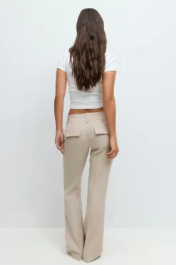 Low waist bootcut trousers