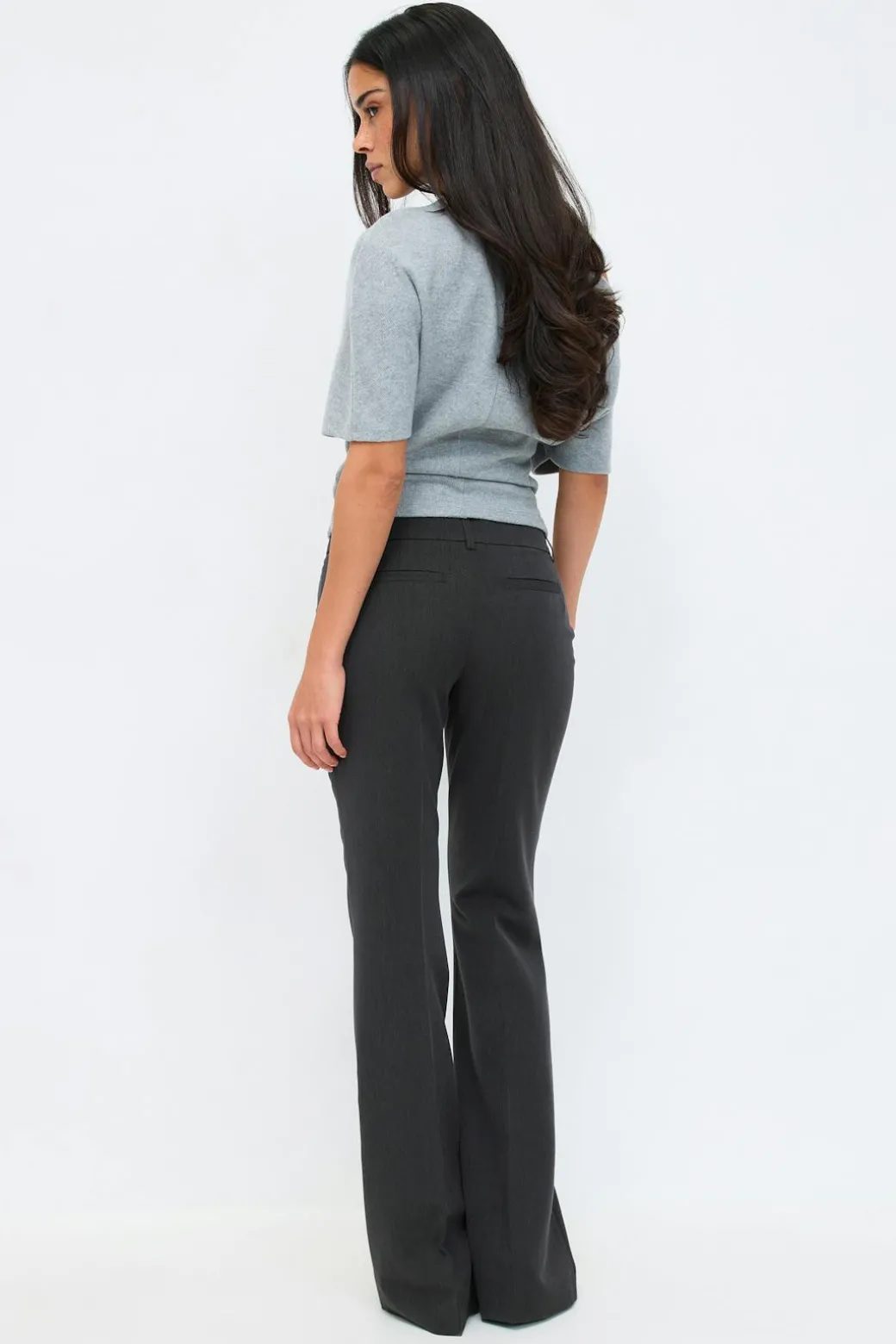 Low waist bootcut trousers