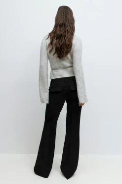 Low waist bootcut trousers