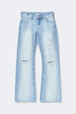 Low waist loose bootcut jeans