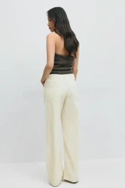 Low wide cord jeans
