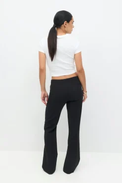 mid waist bootcut trousers